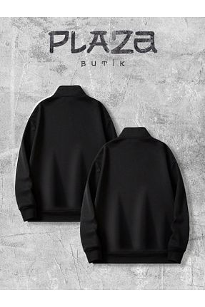 سوئیشرت مشکی زنانه ساده Plaza Butik - کد 871216606