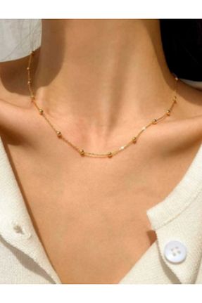 گردنبند جواهر متالیک زنانه فلزی Lady Dolce LD - کد 871229432
