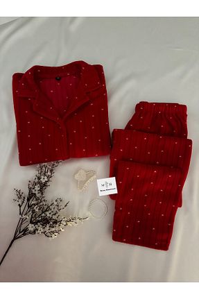 ست لباس راحتی قرمز زنانه Kalp MH Moony Homewears - کد 871250817