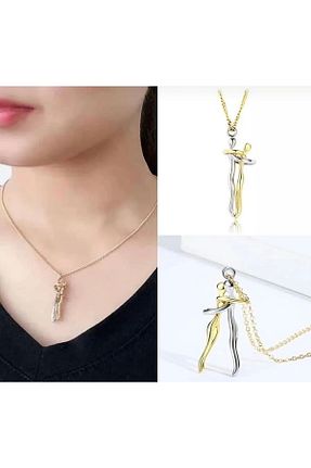 گردنبند جواهر طلائی زنانه برنجی BY DİLEK ÇETİN ACCESSORY - کد 871259985