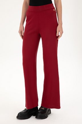 شلوار زرشکی زنانه بافتنی U.S. Polo Assn. - کد 871290059