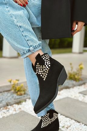 چکمه مشکی زنانه چرم مصنوعی POLKA STORE - کد 871279245