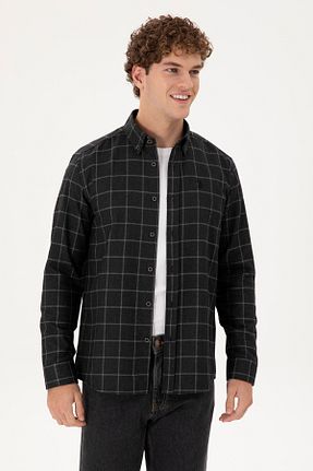 پیراهن مشکی مردانه یقه پیراهنی U.S. Polo Assn. - کد 871282565