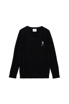 پلیور مشکی بچه گانه ساده U.S. Polo Assn. - کد 871280541