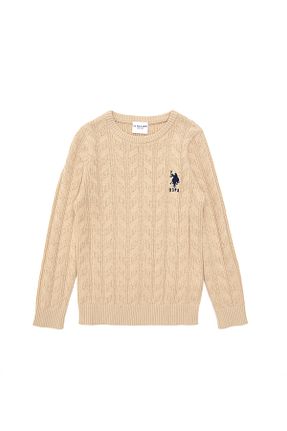 پلیور بژ بچه گانه ساده U.S. Polo Assn. - کد 871280549