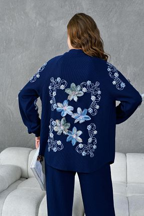 ست بالاتنه و پائین تنه سرمه ای زنانه تریکو Miss Allos - کد 864941696