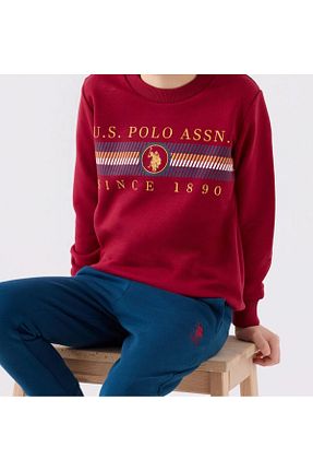 ست گرمکن زرشکی بچه گانه پنبه ای U.S. Polo Assn. - کد 871405647