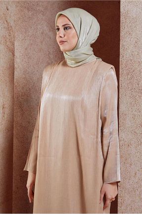 روسری قهوه ای پلی استر Alvina - کد 871312344