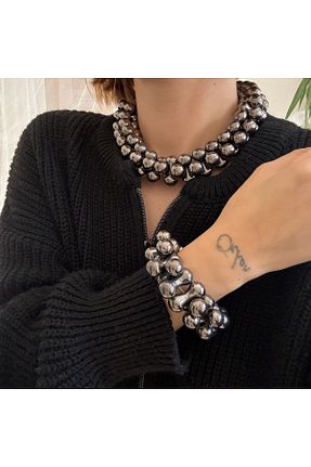 گردنبند استیل ( فولاد ) متالیک زنانه Selen Aksesuar - کد 871317648