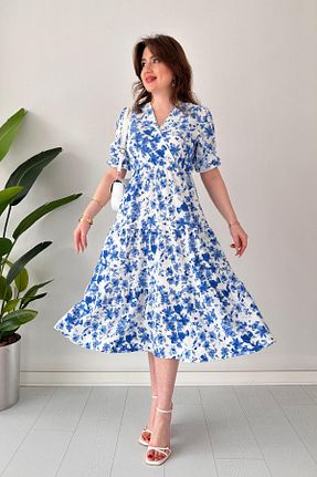 لباس آبی زنانه بافتنی MaziButik - کد 679393082