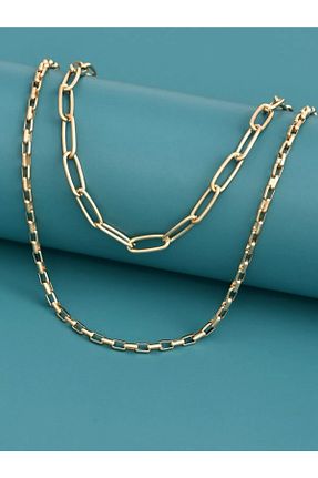 گردنبند جواهر طلائی زنانه استیل ضد زنگ X-Lady Accessories - کد 156658065