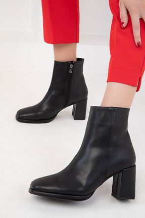 بوت / نیم بوت مشکی زنانه چرم مصنوعی SOHO - کد 867644253