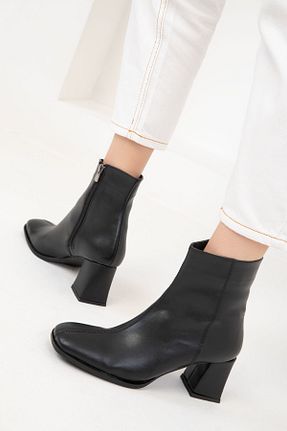 بوت / نیم بوت مشکی زنانه چرم مصنوعی SOHO - کد 869499888