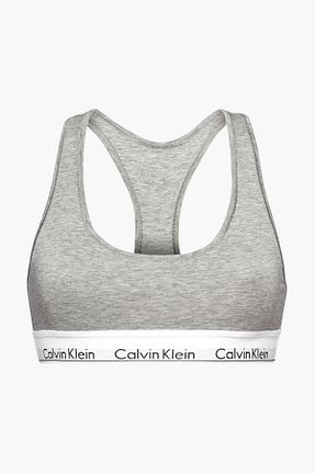 سوتین ورزشی طوسی زنانه پنبه ای Calvin Klein - کد 1840783