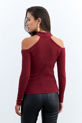بلوز زرشکی زنانه ساده Cool & Sexy - کد 871168535