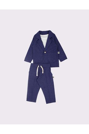 ست نوزادی سرمه ای بچه گانه کتان rg kidsstore - کد 816384047
