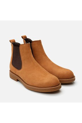 بوت / نیم بوت قهوه ای مردانه چرم خالص Hotiç - کد 869830651