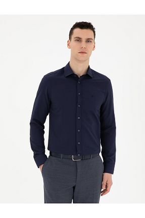 پیراهن سرمه ای مردانه اسلیم فیت Pierre Cardin - کد 833224553