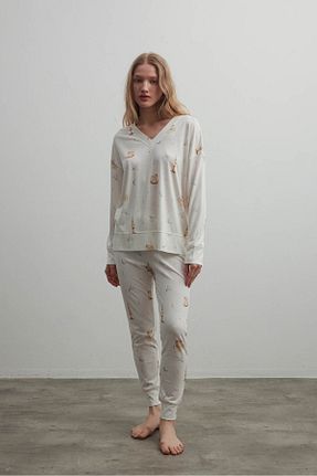 ست لباس راحتی نباتی زنانه چاپی Hays - کد 869836005