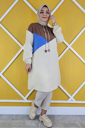 تونیک حجاب طوسی زنانه بافتنی MYSTİL - کد 819431666