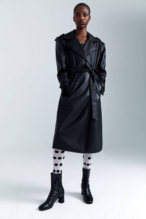 بوت / نیم بوت مشکی زنانه پلی اورتان Pull & Bear - کد 855214431