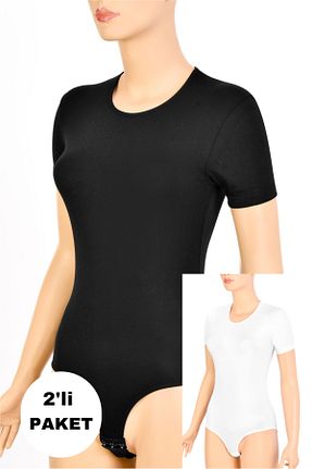 بادی مشکی زنانه یقه دوچرخه NİSYVE - کد 869841909