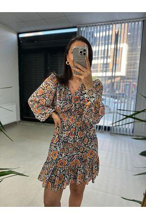 لباس نارنجی زنانه بافتنی caddstore - کد 869853353