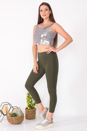 ساق شلواری خاکی زنانه بافتنی Alışveriş Sokağı - کد 48331188