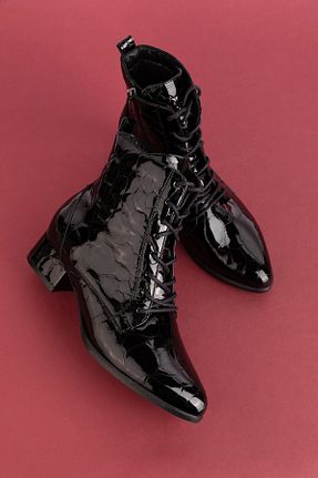 بوت / نیم بوت مشکی زنانه چرم خالص Gondol - کد 863852767