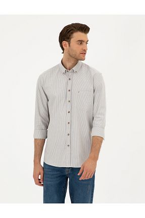 پیراهن بژ مردانه اسلیم فیت Pierre Cardin - کد 833218550