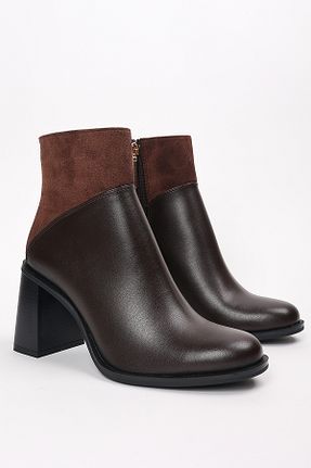 بوت / نیم بوت قهوه ای زنانه چرم مصنوعی Liza Shoes - کد 869855913