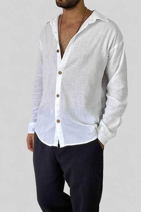 پیراهن سفید مردانه رگولار Alışveriş Sokağı - کد 842085037