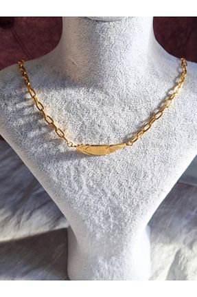 گردنبند استیل ( فولاد ) طلائی زنانه استیل (فولاد) Brassito - کد 869870916