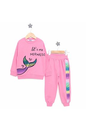 ست بالاتنه و پائین تنه صورتی بچه گانه بافتنی Kumsals Kids Boutique - کد 772501869