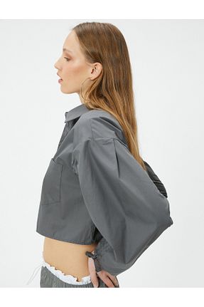 پیراهن طوسی زنانه اورسایز Koton - کد 815775755