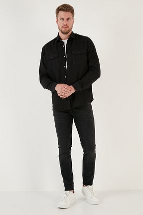 پیراهن مشکی مردانه رگولار Buratti - کد 738586075