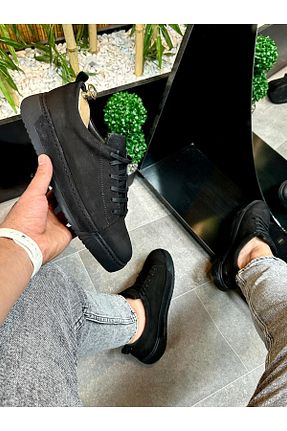 کفش اسنیکر مشکی مردانه چرم اصل özenshoes - کد 869870584