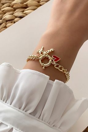 دستبند استیل (فولاد) طلائی زنانه استیل (فولاد) Çlk Accessories - کد 153357587