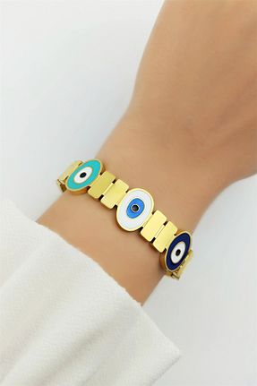 دستبند استیل (فولاد) طلائی زنانه استیل (فولاد) Çlk Accessories - کد 661957688
