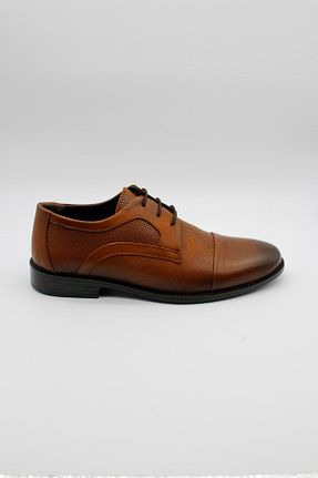 کفش کلاسیک قهوه ای مردانه چرم خالص İmza - کد 780906772