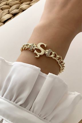 دستبند استیل (فولاد) طلائی زنانه استیل (فولاد) Çlk Accessories - کد 151318356