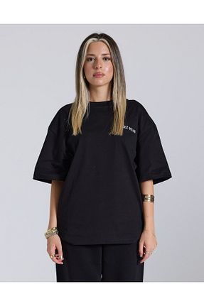 تیشرت مشکی زنانه اورسایز CEZ WEAR - کد 869897759