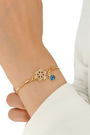 دستبند استیل (فولاد) طلائی زنانه استیل (فولاد) Çlk Accessories - کد 761374681