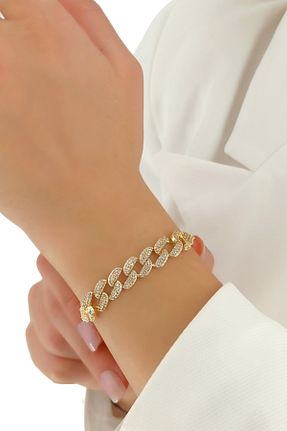 دستبند استیل (فولاد) طلائی زنانه استیل (فولاد) Çlk Accessories - کد 777986957