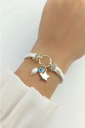 دستبند استیل (فولاد) سفید زنانه استیل (فولاد) Çlk Accessories - کد 412404886