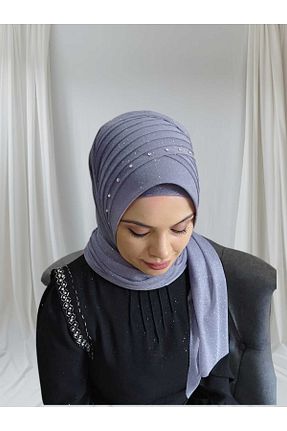 روسری طوسی 70 * 180 NurAy - کد 866639543