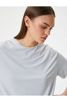تیشرت طوسی زنانه Relaxed Koton - کد 822146386
