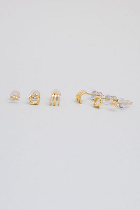 گوشواره نقره زرد زنانه 925 عیار So Chic - کد 869918362