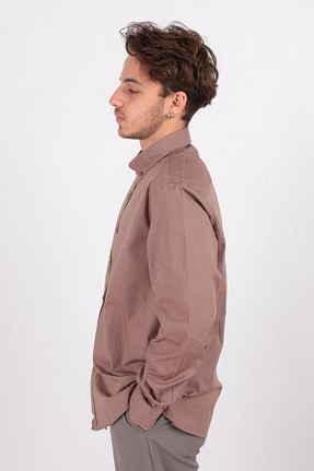 پیراهن قهوه ای مردانه رگولار Cazador - کد 869925130
