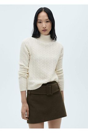 پلیور نباتی زنانه Saç Örgü MANGO - کد 865283298